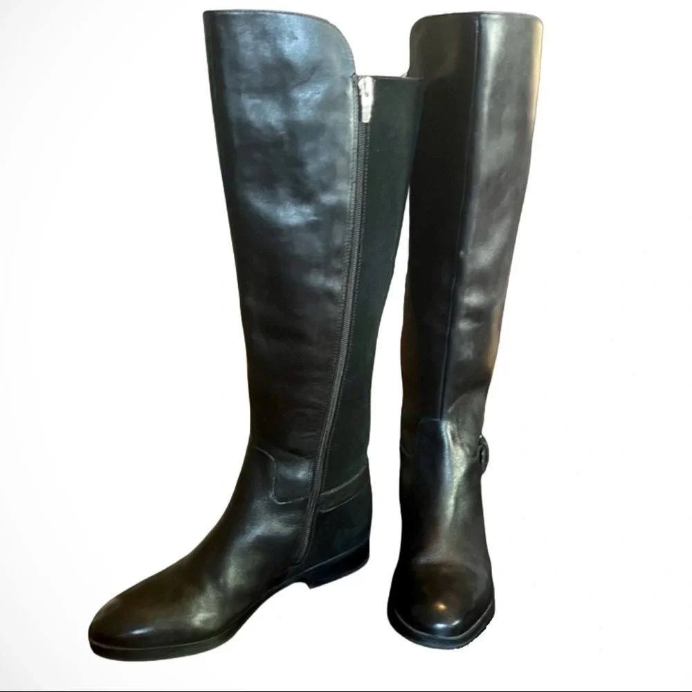 Marc Fisher Damsel Tall Leather Boots - Size 9M - Picture 7 of 14